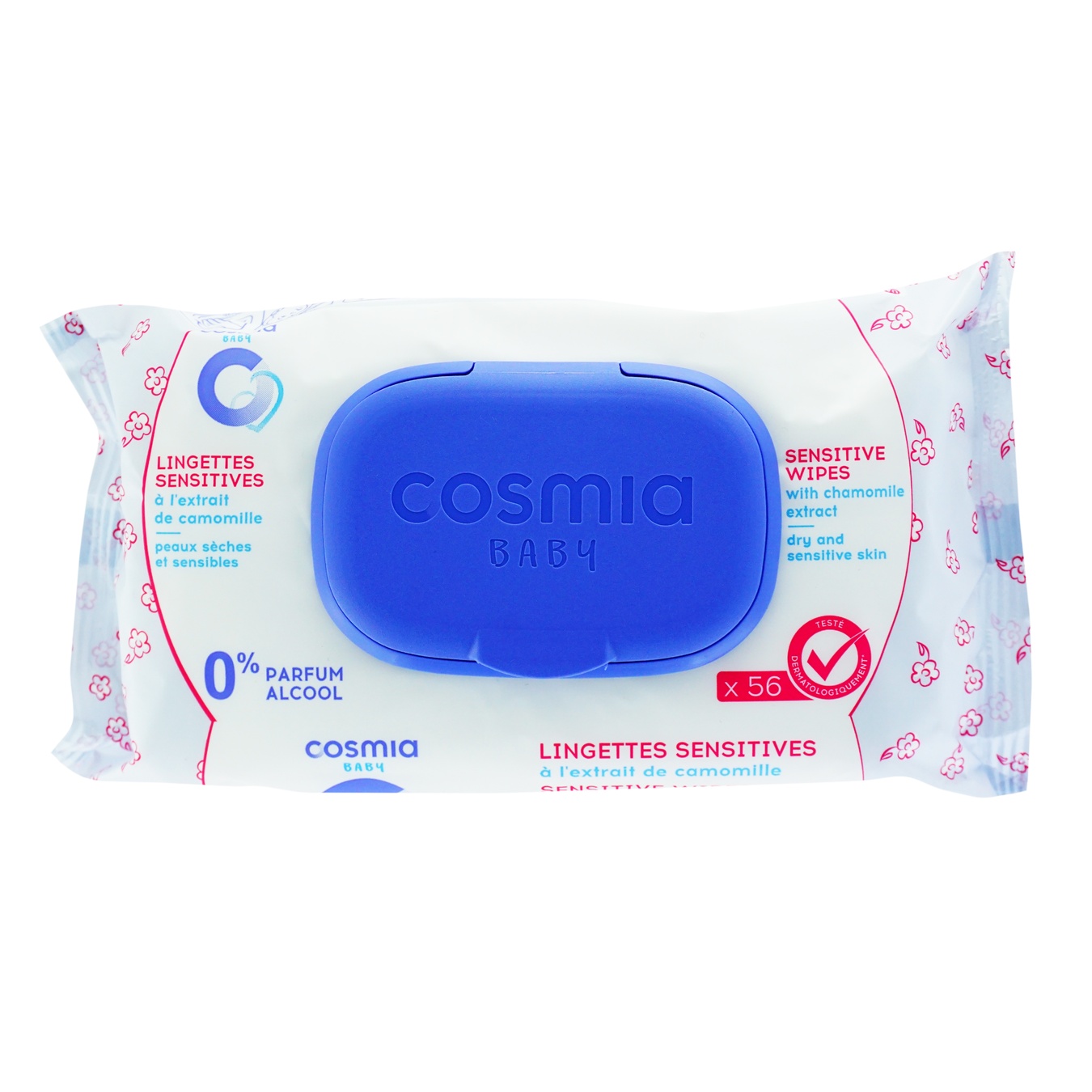 

Салфетки Cosmia детские для чувствительной кожи с экстрактом ромашки 56шт