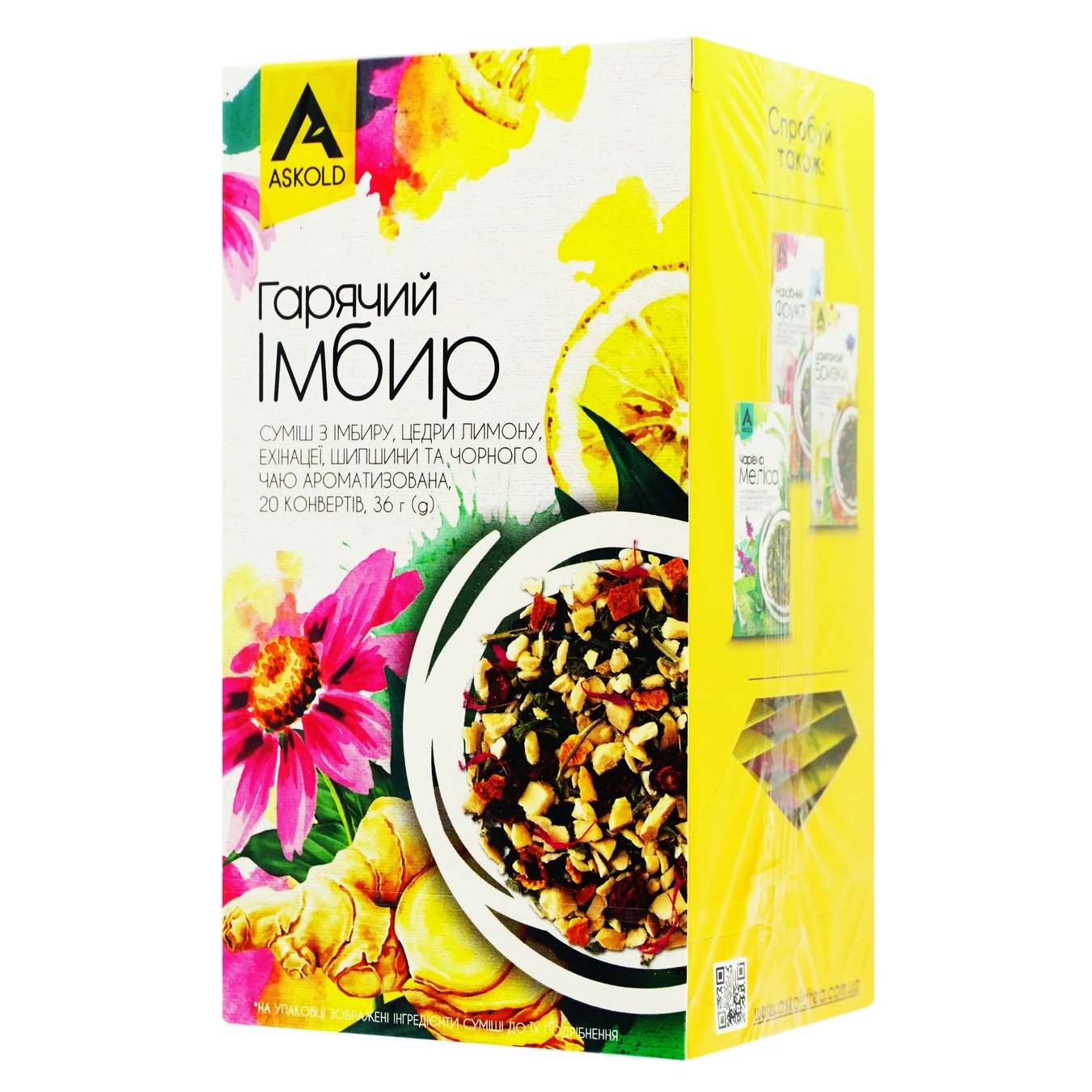 

Чай черный Askold Имбирь 20шт 1,8г