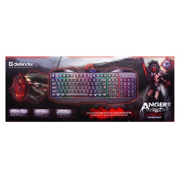 Defender Anger MKP-019 Game set Keyboard Mouse Pad - buy, prices for Auchan - photo 1