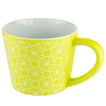 Actuel Geometry Ceramic Yellow Cup 500ml - buy, prices for Auchan - photo 1