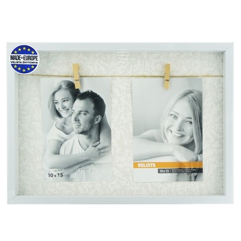 Velista Multiframe-clip for 2 Photos 10*15cm White - buy, prices for Auchan - photo 1