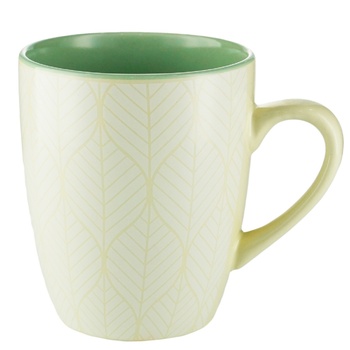 Actuel Beige Leaves Ceramic Cup 340ml - buy, prices for - photo 1