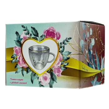 S&T Heart Glass Cup with Double Wall 280ml - buy, prices for Auchan - photo 1