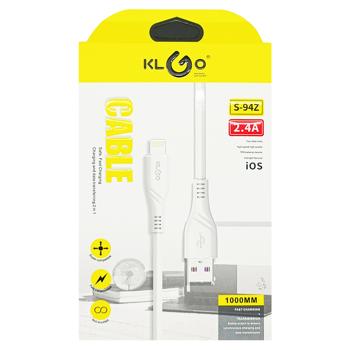 Klgo Data Transfer Cable USB-IOS S-94Z 2.4A 1m - buy, prices for COSMOS - photo 1