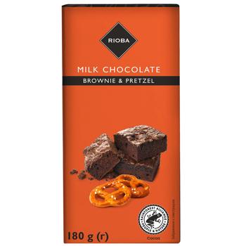 Rioba Brownie & Pretzel Milk Chocolate 180g