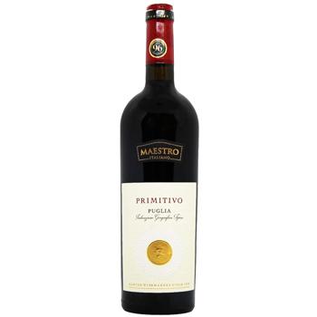 Cielo Maestro Primitivo Puglia Red Dry Wine 13.5% 0.75l - buy, prices for AlcoHub - photo 1