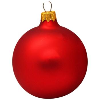 Shiny/Matte Red Christmas Tree Ball 8cm in assortment - buy, prices for Auchan - photo 2