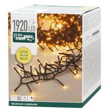 Гирлянда электрическая Koopman наружная 1920 LED 27,9м экстра теплый белый