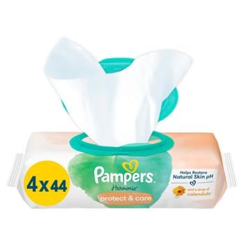 Pampers Harmonie Protect&Care Baby Wipes 4x44pcs - buy, prices for METRO - photo 2