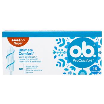 O.B.® Pro Comfort Super Tampons 16pcs - buy, prices for COSMOS - photo 3