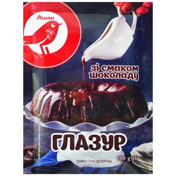 Глазурь Auchan со вкусом шоколада 100г