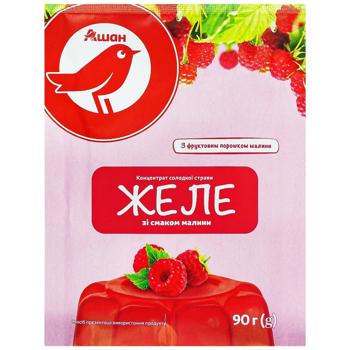Auchan jelly with raspberry flavor 90g - buy, prices for Auchan - photo 1
