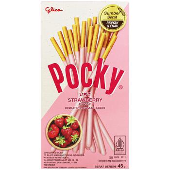 Палочки Pocky Strawberry 45г - купить, цены на Auchan - фото 2