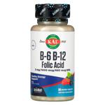 KAL Berry Flavored Vitamins B6, B12 and Folic Acid 60 micro tablets