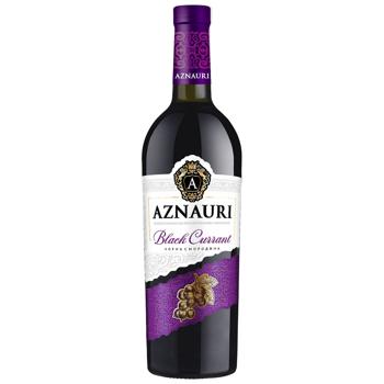 Aznauri Black Currant Red Sweet Wine 13% 0.75l - buy, prices for EKO Market - photo 1