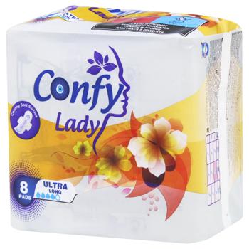 Прокладки гигиенические Confy Lady Ultra Long 8шт - купить, цены на КОСМОС - фото 2