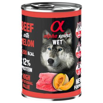 Вологий корм для собак Alpha Spirit Adult 400 г - яловичина та диня - купить, цены на MasterZoo - фото 1