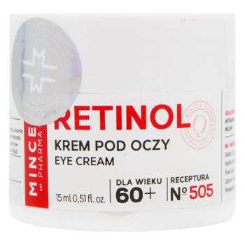 Крем для очей Mincer Pharma Retinol проти зморшок денний 60+ 15мл