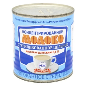 Rogachev  Milk Concentrated Sterilized 8.6% 300g - buy, prices for ULTRAMARKET - photo 2