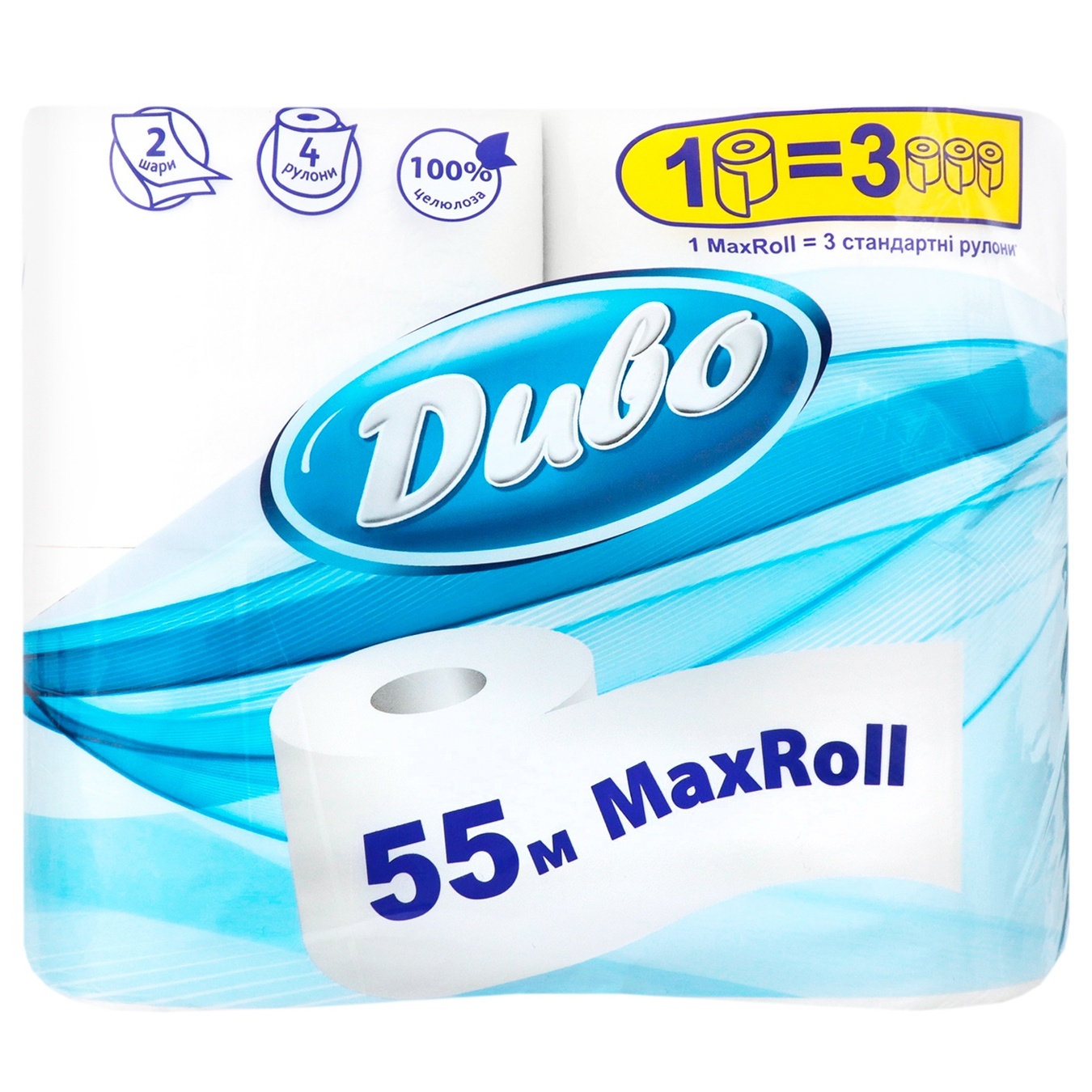 

Туалетная бумага Диво MaxRoll 4шт 55м