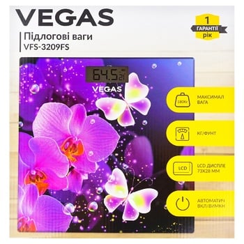 Весы Vegas напольные VFS-3209FS - купить, цены на Auchan - фото 1