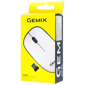 Мишка Gemix GM195 бездротова біла - купити, ціни на Auchan - фото 1