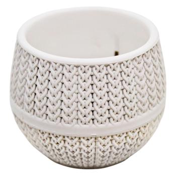 Вазон для цветов Амасра бежевый 130мл - купить, цены на МегаМаркет - фото 2