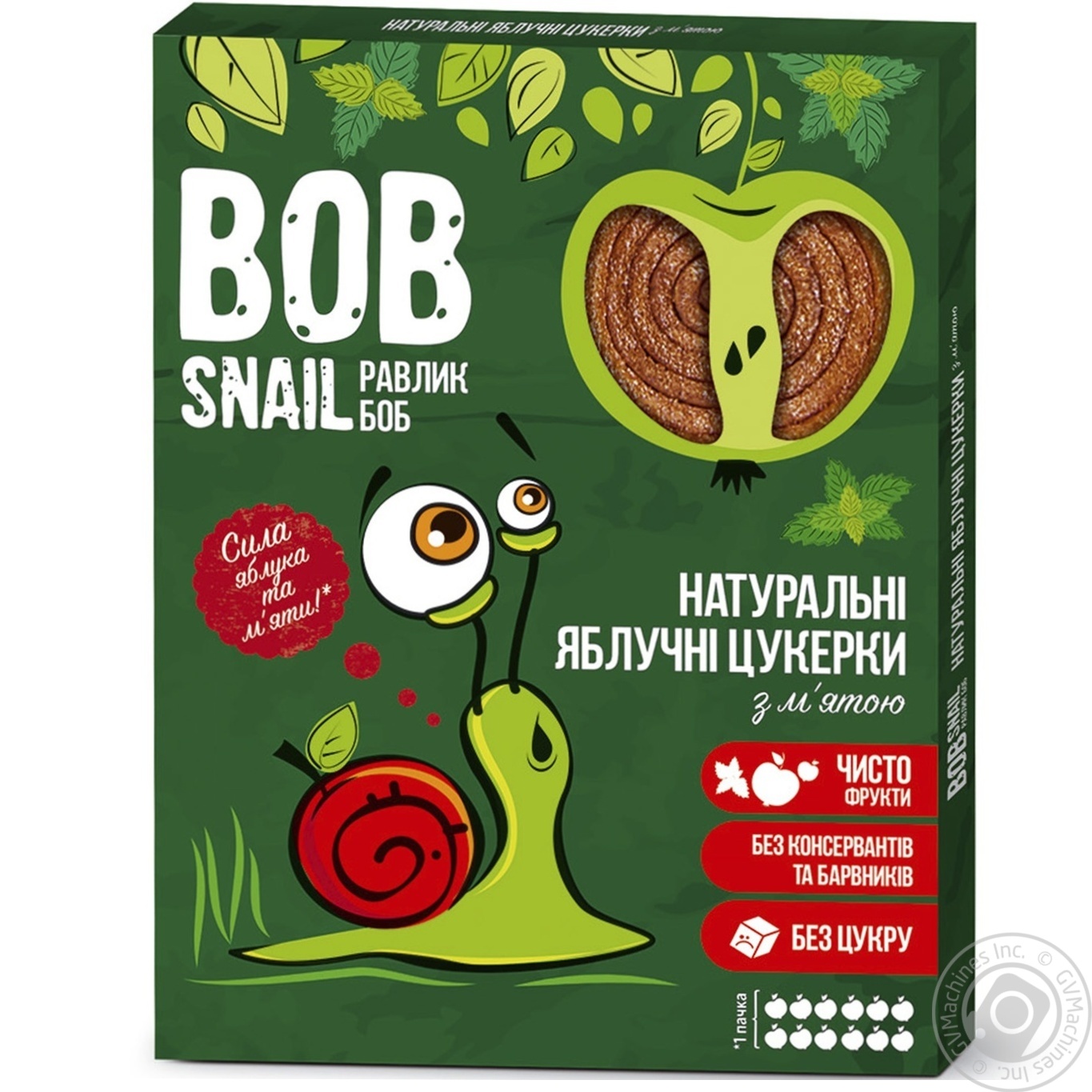 

Конфеты Bob Snail яблочные с мятой натуральные 120г