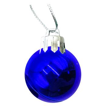 Bezant Blue Plastic Christmas Tree Ball 4cm in assortment - buy, prices for - photo 3