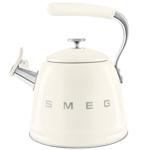 Чайник Smeg 50x со свистком кремовый