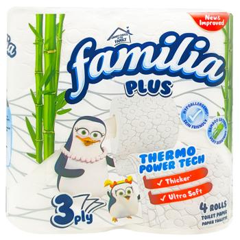Туалетная бумага Familia Bamboo Extract 3-слойная 4шт - купить, цены на КОСМОС - фото 1