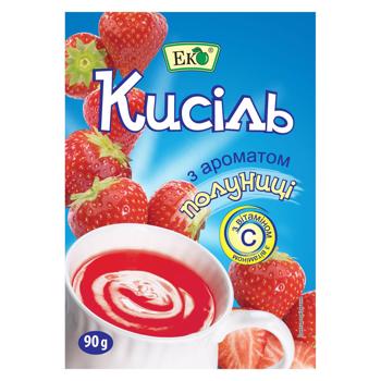 Кисіль Эко зі смаком полуниці 90г Україна