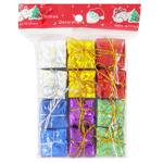 Multicolored Drum Set Christmas Tree Decorations 6pcs 3.7cm
