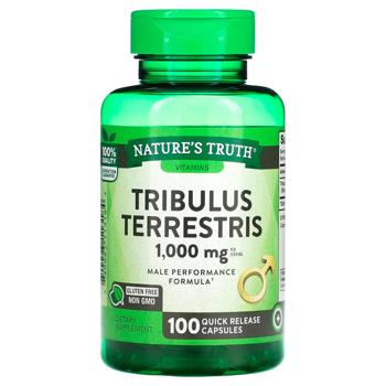 Nature's Truth, Tribulus Terrestris, 1,000 mg, 100 Quick Release Capsules (500 mg per Capsule) - купити, ціни на Біотус - фото 1
