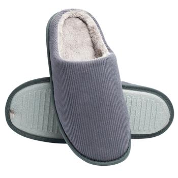 Twins Velvet Men's Closed Back Slippers s.40-41 Graphite