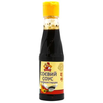 Yamchan Soy Sauce with Garlic and Pepper 190ml - buy, prices for Ideal - photo 1