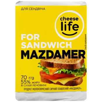 Продукт сирний Cheese Life Маздамер плавлений 55% 70г - купить, цены на Auchan - фото 2