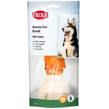 Лакомство для собак Trixie Denta Fun Knots косточка с курицей 1шт 18см 120г - купить, цены на MasterZoo - фото 1