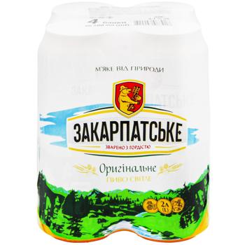 Zakarpatske Light Beer 4.1% 0.5l x 4pcs - buy, prices for COSMOS - photo 2