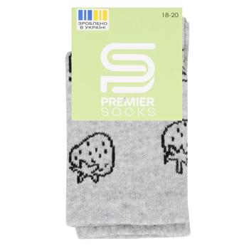 Шкарпетки дитячі Premier Socks Полуниця високі р.16-22 сірий