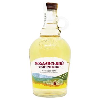 Moldavsʹkyy pohrebok Chardonnay White Semi-Sweet Wine 12% 1l