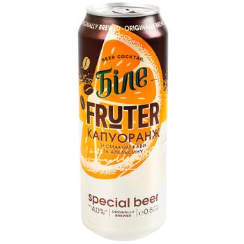 Chernihivske White Fruter Capuorange Coffee and Orange Beer 4% 0.5l - buy, prices for Chudo Market - photo 1