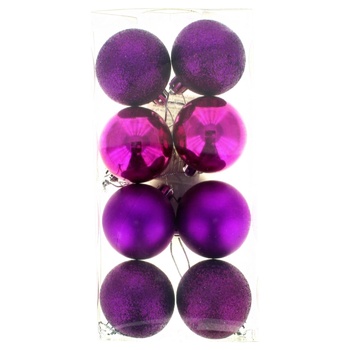Meloman Set of Christmas Balls 8pcs 5cm ARX02500-8 assortment - buy, prices for - photo 2