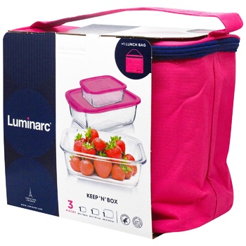 Luminarc Keep'n Box Set of Containers 380+820+1220ml in Bag - buy, prices for - photo 1