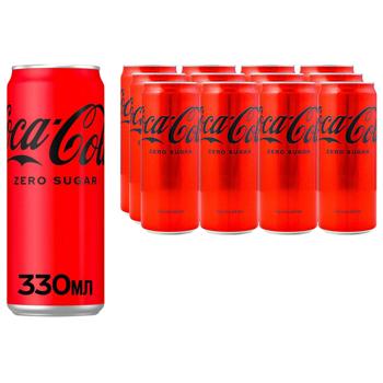 Напій газований Coca-Cola Zero 0,33л - купити, ціни на METRO - фото 1