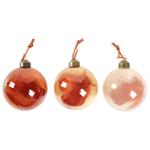 Actuel Transparent Glass Christmas Tree Ball with Feathers 7.8cm in assortment