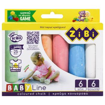 ZiBi Jumbo Color Chalk 6 pcs - buy, prices for ULTRAMARKET - photo 1