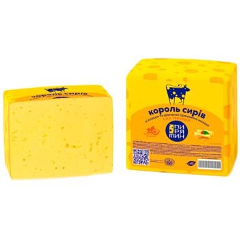 Piryatyn Korol Syriv With Baked Milk Taste And Aroma Hard Cheese 50% - buy, prices for NOVUS - photo 1