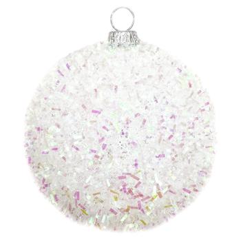 Snowball Plastic White Christmas Tree Ball 7cm - buy, prices for METRO - photo 1