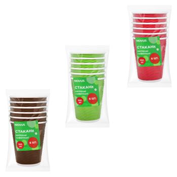 Novus Disposable Paper Glass 350ml 6pcs